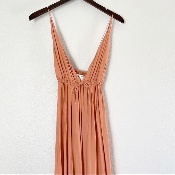 SWF Ruffle Hem Maxi Dress Deep Plunge Medium - Picture 6 of 12